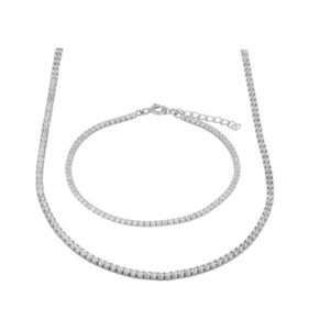 necklace plus bracelet silver